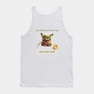 Use Shuttle Entering Time Warp Zone-French Bulldog Baby Yoda - Weaving Theme Tank Top